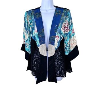Spencer Alexis Mixed Print Kimono Jacket Vintage L